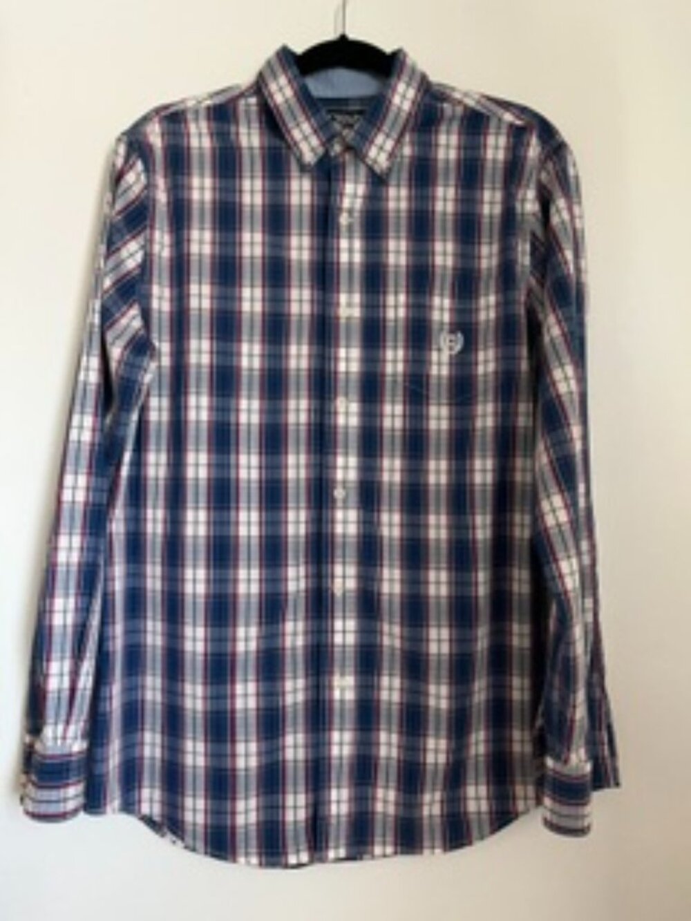 🧡3/$15 Chaps Button-Up Plaid Shirt Men's M